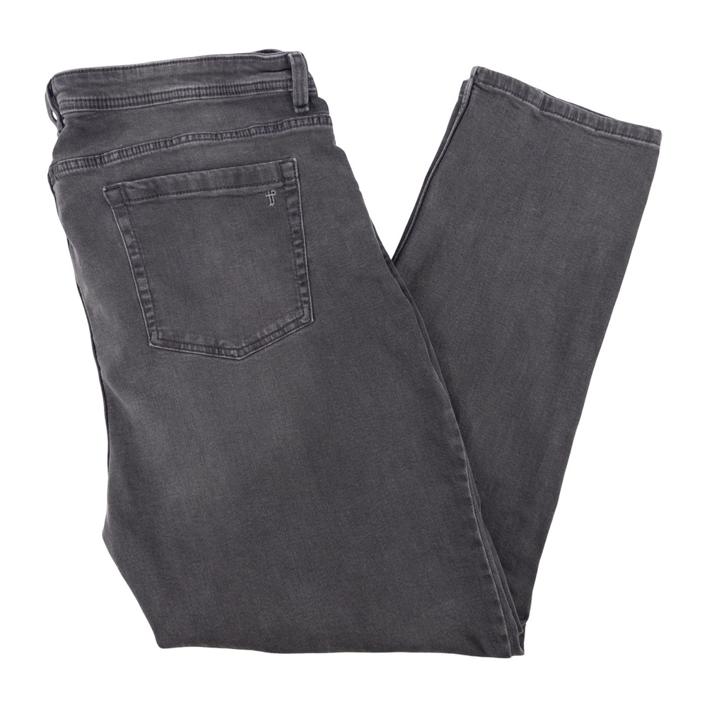 The Perfect Jean NYC Mens 44x32 Slim Thick Jeans Charcoal Grey Tapered Denim TPJ